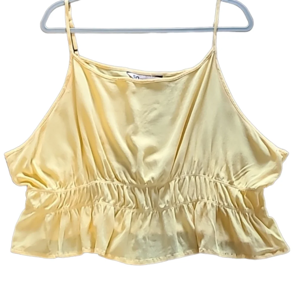 SO BRAND WOMENS PLUS SIZE YELLOW JUNIOR SUMMER TOP SIZE 3X